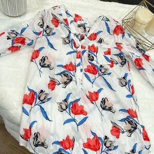 Multicolor button long sleeve